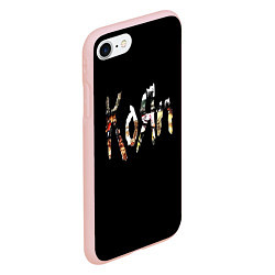 Чехол iPhone 7/8 матовый KoЯn Korn лого, цвет: 3D-светло-розовый — фото 2