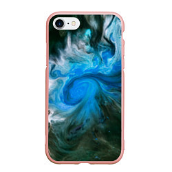 Чехол iPhone 7/8 матовый Неоновые краски - Синий, цвет: 3D-светло-розовый