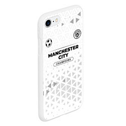Чехол iPhone 7/8 матовый Manchester City Champions Униформа, цвет: 3D-белый — фото 2
