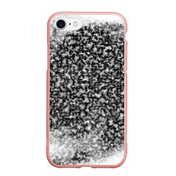 Чехол iPhone 7/8 матовый Квадратных хаос, цвет: 3D-светло-розовый