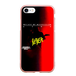Чехол iPhone 7/8 матовый Decade of Aggression - Slayer, цвет: 3D-светло-розовый