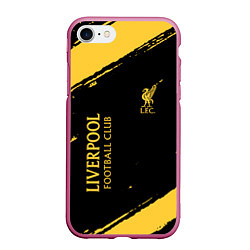 Чехол iPhone 7/8 матовый Liverpool fc ливерпуль фс, цвет: 3D-малиновый