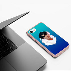 Чехол iPhone 7/8 матовый Чонгук BTS, цвет: 3D-светло-розовый — фото 2