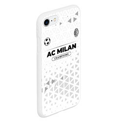 Чехол iPhone 7/8 матовый AC Milan Champions Униформа, цвет: 3D-белый — фото 2