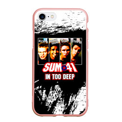 Чехол iPhone 7/8 матовый In Too Deep - Sum 41, цвет: 3D-светло-розовый
