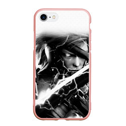 Чехол iPhone 7/8 матовый МЕТАЛ ГИР СОЛИД- METAL GEAR, цвет: 3D-светло-розовый