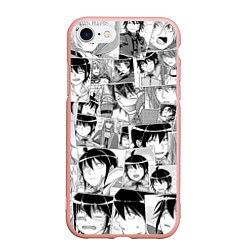 Чехол iPhone 7/8 матовый Tsuki ga Michibiku Isekai Douchuu pattern, цвет: 3D-светло-розовый