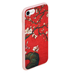 Чехол iPhone 7/8 матовый Цветущий миндаль, цвет: 3D-светло-розовый — фото 2