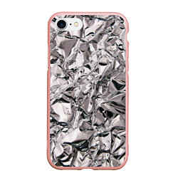 Чехол iPhone 7/8 матовый Фольга текстура, цвет: 3D-светло-розовый