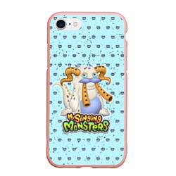 Чехол iPhone 7/8 матовый My Singing Monsters - Гуджуб, цвет: 3D-светло-розовый