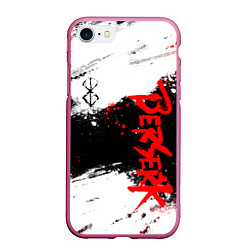 Чехол iPhone 7/8 матовый БЕРСЕРК : Спортивная форма - Клеймо жертвы, цвет: 3D-малиновый