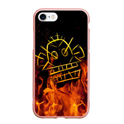 Чехол iPhone 7/8 матовый ARCANE League Of Legends огонь, цвет: 3D-светло-розовый
