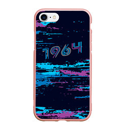 Чехол iPhone 7/8 матовый 1964 год рождения - НЕОН, цвет: 3D-светло-розовый