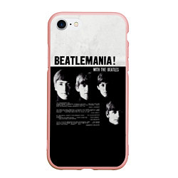Чехол iPhone 7/8 матовый With The Beatles Битломания, цвет: 3D-светло-розовый