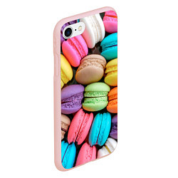 Чехол iPhone 7/8 матовый Цветные Макаруны, цвет: 3D-светло-розовый — фото 2