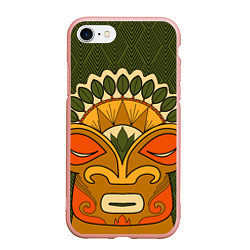 Чехол iPhone 7/8 матовый Polynesian tiki HUMBLE, цвет: 3D-светло-розовый