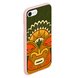 Чехол iPhone 7/8 матовый Polynesian tiki HUMBLE, цвет: 3D-светло-розовый — фото 2