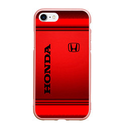 Чехол iPhone 7/8 матовый Хонда - спорт, цвет: 3D-светло-розовый