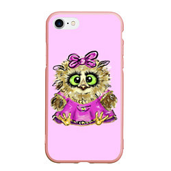 Чехол iPhone 7/8 матовый Совушка бейби, цвет: 3D-светло-розовый