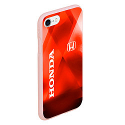 Чехол iPhone 7/8 матовый Honda - красная абстракция, цвет: 3D-светло-розовый — фото 2