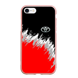 Чехол iPhone 7/8 матовый Тойота камри - краска, цвет: 3D-светло-розовый