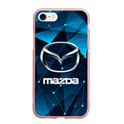 Чехол iPhone 7/8 матовый Mazda - абстракция, цвет: 3D-светло-розовый