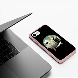 Чехол iPhone 7/8 матовый Бог смерти японская иллюстрация, цвет: 3D-светло-розовый — фото 2