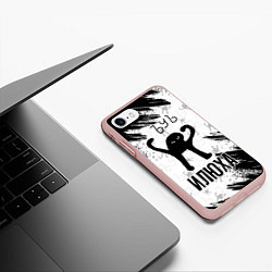 Чехол iPhone 7/8 матовый Кот ъуъ Илюха, цвет: 3D-светло-розовый — фото 2