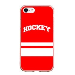 Чехол iPhone 7/8 матовый Hockey - две волосы, цвет: 3D-светло-розовый
