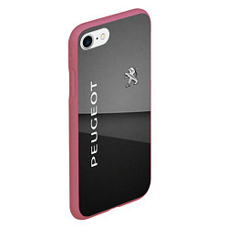 Чехол iPhone 7/8 матовый Peugeot - абстракция, цвет: 3D-малиновый — фото 2