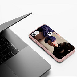 Чехол iPhone 7/8 матовый BTS BLACK SWAN ART, цвет: 3D-светло-розовый — фото 2