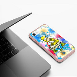 Чехол iPhone 7/8 матовый Гомер Симпсон - Just do it, цвет: 3D-светло-розовый — фото 2