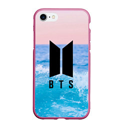 Чехол iPhone 7/8 матовый BTS Sea, цвет: 3D-малиновый