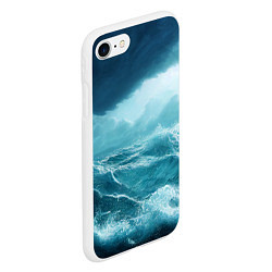 Чехол iPhone 7/8 матовый Буря в море, цвет: 3D-белый — фото 2