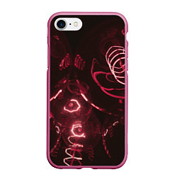 Чехол iPhone 7/8 матовый Неоновые тусклые фонари, цвет: 3D-малиновый
