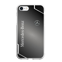 Чехол iPhone 7/8 матовый Mercedes абстракция карбон, цвет: 3D-белый