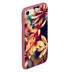 Чехол iPhone 7/8 матовый Цветочные плитки, цвет: 3D-малиновый — фото 2