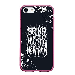 Чехол iPhone 7/8 матовый Bring Me the Horizon краска, цвет: 3D-малиновый