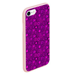 Чехол iPhone 7/8 матовый Абстрактный неоновый узор Фуксия, цвет: 3D-светло-розовый — фото 2