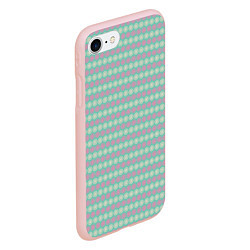 Чехол iPhone 7/8 матовый Белые и розовые узоры - минимализм, цвет: 3D-светло-розовый — фото 2