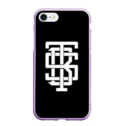 Чехол iPhone 7/8 матовый BTS alternative logo, цвет: 3D-сиреневый