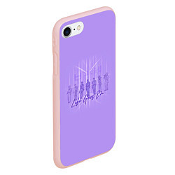 Чехол iPhone 7/8 матовый BTS live goes on purple, цвет: 3D-светло-розовый — фото 2