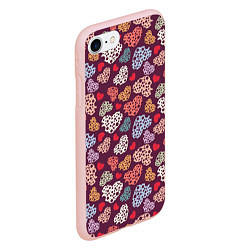 Чехол iPhone 7/8 матовый Сердце сырное, цвет: 3D-светло-розовый — фото 2