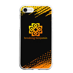 Чехол iPhone 7/8 матовый Breaking benjamin Gold, цвет: 3D-белый