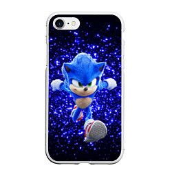 Чехол iPhone 7/8 матовый Sonic sequins, цвет: 3D-белый