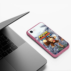 Чехол iPhone 7/8 матовый Mario Donkey Kong - Nintendo - Gorilla, цвет: 3D-малиновый — фото 2