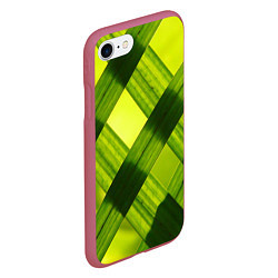 Чехол iPhone 7/8 матовый Узор из натуральной травы, цвет: 3D-малиновый — фото 2