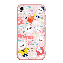 Чехол iPhone 7/8 матовый Skzoo Jinniret pattern cartoon avatar, цвет: 3D-светло-розовый