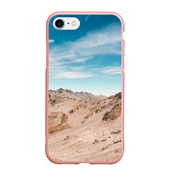 Чехол iPhone 7/8 матовый Небо и песок, цвет: 3D-светло-розовый