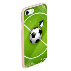 Чехол iPhone 7/8 матовый Atletico madrid Мяч, цвет: 3D-светло-розовый — фото 2